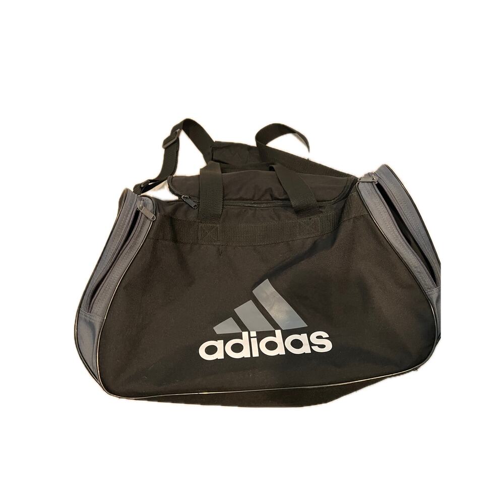 Adidas Defender Medium 20"x12"x10" Gray Black Duffel Bag